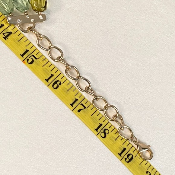 Choker Necklace Possibly Dana Buchman Shades Of Green Beads Three Strand - Picture 5 of 7